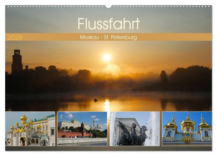 Produktbild: Flussfahrt Moskau - St. Petersburg (Wandkalender 2026 DIN A2 quer), CALVENDO Monatskalender