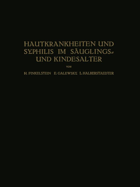 Produktbild: Hautkrankheiten und Syphilis im S&auml;uglings? und Kindesalter