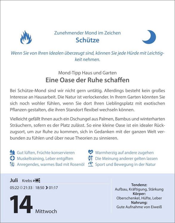 Produktbild: Leben mit dem Mond Tagesabrei&szlig;kalender 2027 - Praktische Tipps Tag f&uuml;r Tag