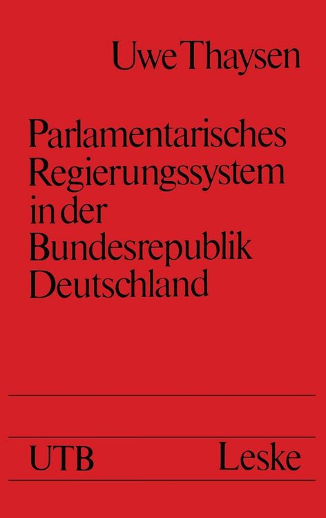 Produktbild: Parlamentarisches Regierungssystem in der Bundesrepublik Deutschland