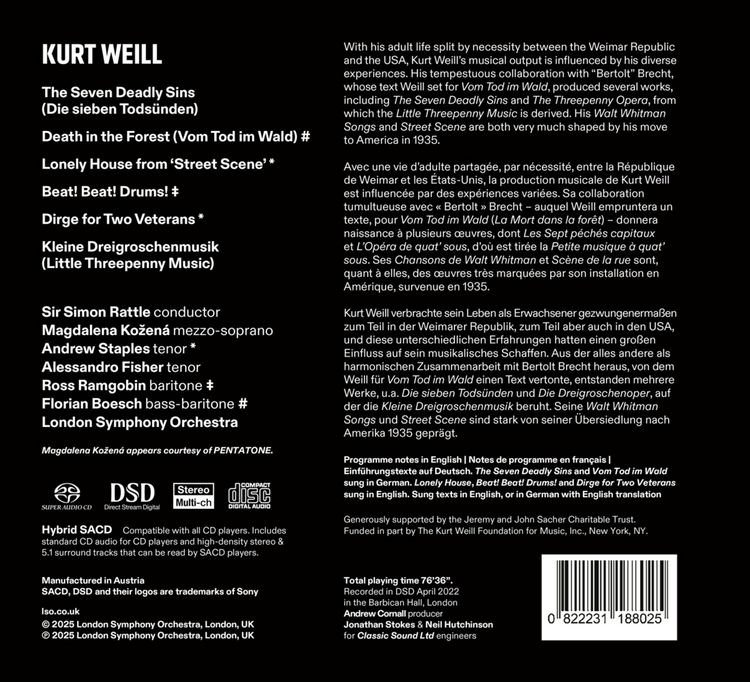 Produktbild: Die sieben Tods&uuml;nden/Kleine Dreigroschenmusik/+