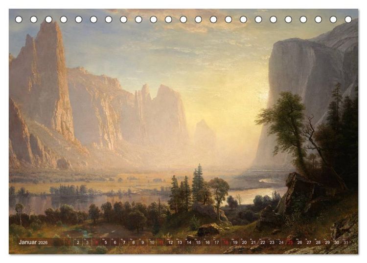Produktbild: Gemalte Landschaften (Tischkalender 2026 DIN A5 quer), CALVENDO Monatskalender