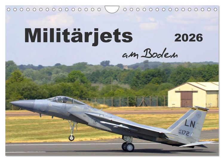 Produktbild: Milit&auml;rjets am Boden (Wandkalender 2026 DIN A4 quer), CALVENDO Monatskalender