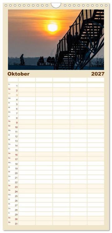Produktbild: Familienplaner 2027 - Bottroper Stadtansichten mit 5 Spalten (Wandkalender, 21 x 45 cm) CALVENDO