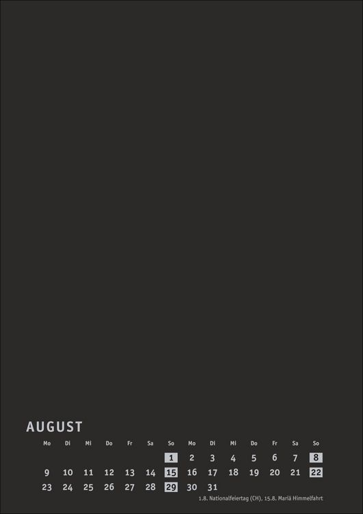 Produktbild: Premium-Bastelkalender schwarz A4 2027