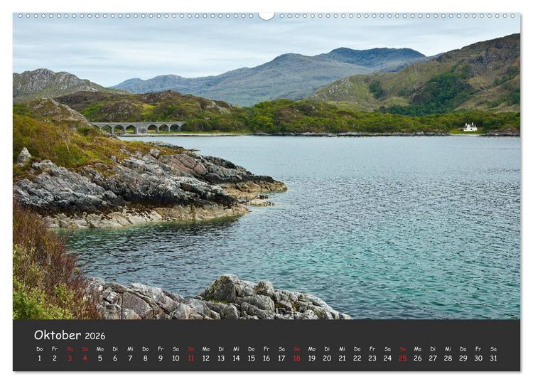 Produktbild: Schottland - grandiose Landschaften im Westen (hochwertiger Premium Wandkalender 2026 DIN A2 quer), Kunstdruck in Hochglanz