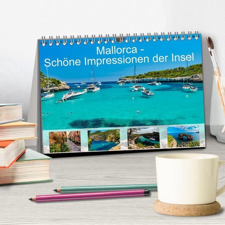Produktbild: Mallorca - Sch&ouml;ne Impressionen der Insel (Tischkalender 2026 DIN A5 quer), CALVENDO Monatskalender