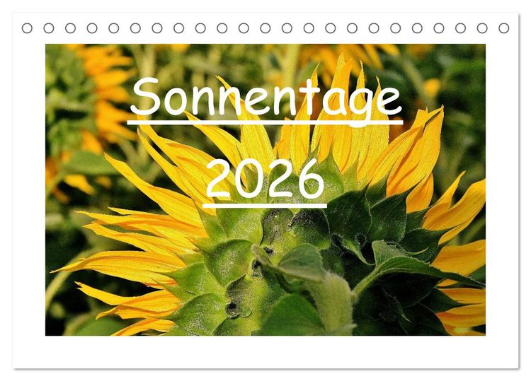 Produktbild: Sonnentage 2026 (Tischkalender 2026 DIN A5 quer), CALVENDO Monatskalender