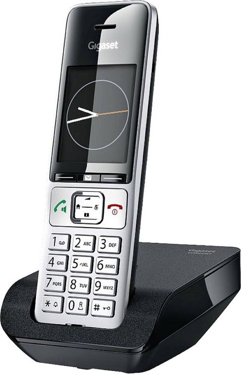 Produktbild: Gigaset COMFORT 500 DECT, GAP Schnurloses Telefon analog Babyphone, Freisprechen, f&uuml;r H&ouml;rger&auml;te kompatibel, Headsetanschluss, inkl. Mobilteil, mit