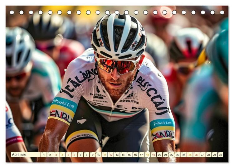 Produktbild: Radrennen - tolle Momente (Tischkalender 2026 DIN A5 quer), CALVENDO Monatskalender