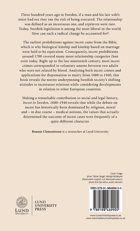 Produktbild: Incest in Sweden, 1680-1940