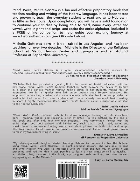 Produktbild: Read, Write, Recite Hebrew