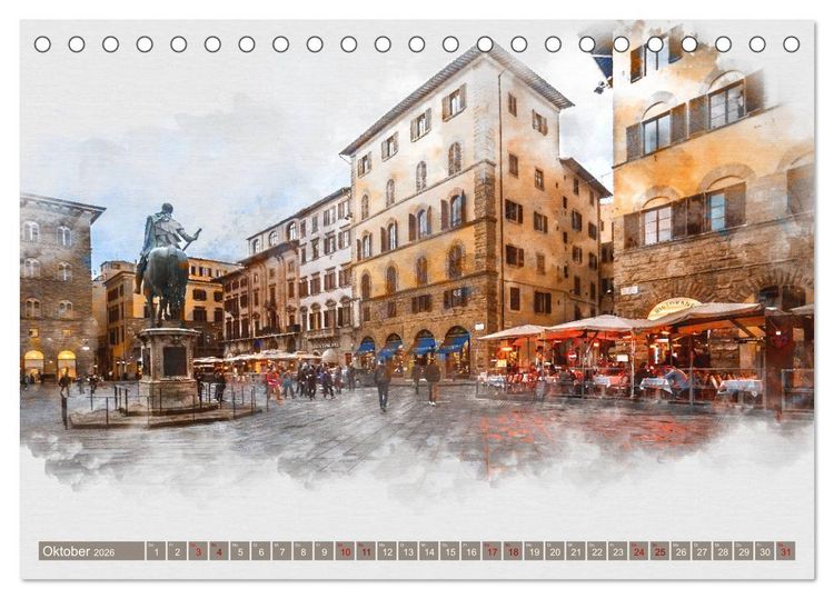 Produktbild: Florenz Hauptstadt der Toskana (Tischkalender 2026 DIN A5 quer), CALVENDO Monatskalender
