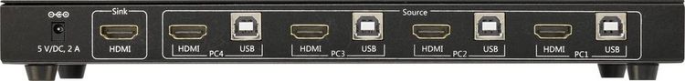 Produktbild: SpeaKa Professional 4 Port KVM-Umschalter HDMI USB 1920 x 1080 Pixel, 3840 x 2160 Pixel