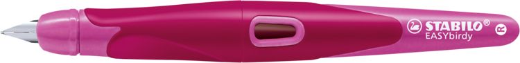 Produktbild: STABILO Ergonomischer Schulf&uuml;ller f&uuml;r Rechtsh&auml;nder mit Anf&auml;nger-Feder A -   EASYbirdy in beere/pink - Einzelstift - inklusive Patrone