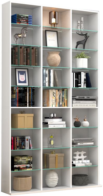 Produktbild: Holz CD DVD Standregal B&uuml;cherregal Regal Zilas XL