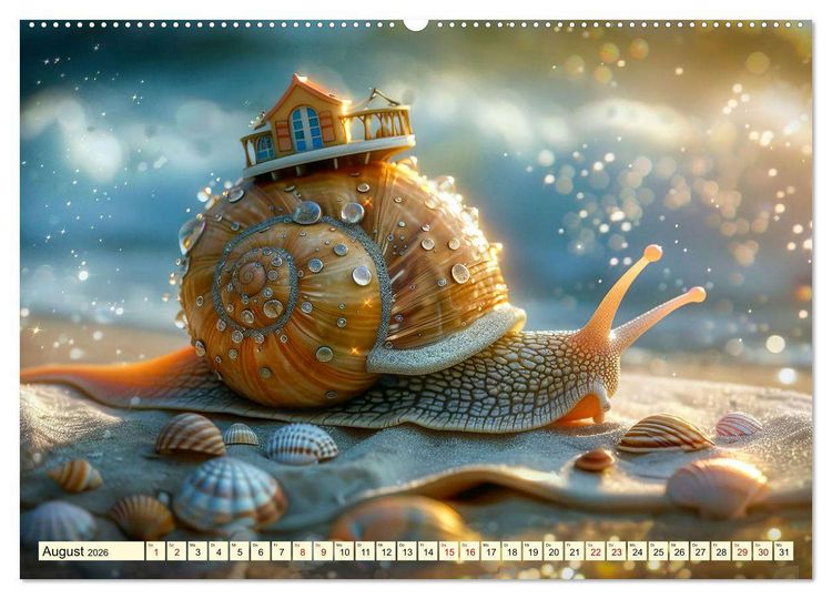 Produktbild: My home is my castle - flotte Schnecken unterwegs (Wandkalender 2026 DIN A2 quer), CALVENDO Monatskalender