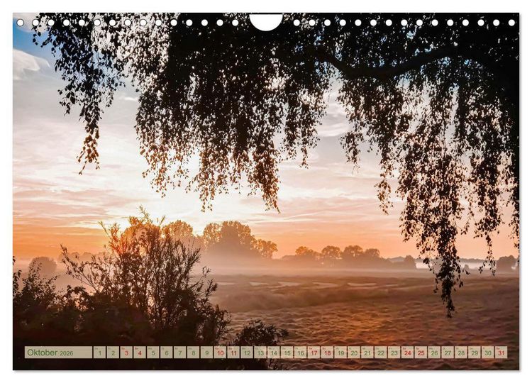 Produktbild: Morgengl&uuml;hen & Nebelschimmer (Wandkalender 2026 DIN A4 quer), CALVENDO Monatskalender
