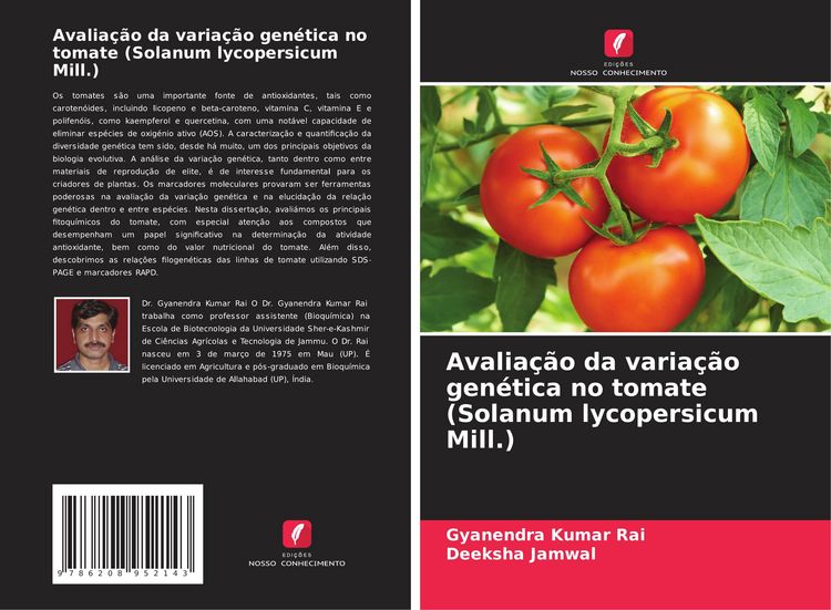 Produktbild: Avalia&ccedil;&atilde;o da varia&ccedil;&atilde;o gen&eacute;tica no tomate (Solanum lycopersicum Mill.)
