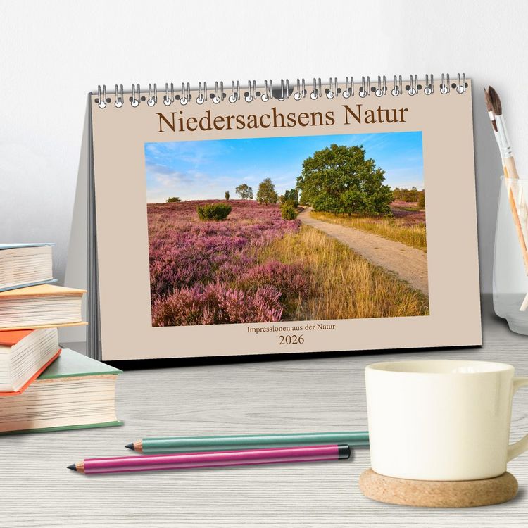 Produktbild: Niedersachsens Natur (Tischkalender 2026 DIN A5 quer), CALVENDO Monatskalender
