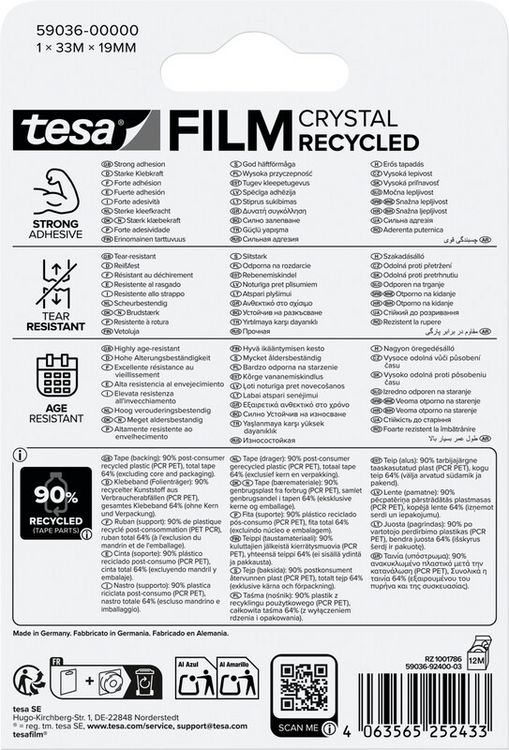 Produktbild: tesafilm ECO transp. 19mmx33m