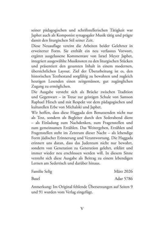 Produktbild: Hirsch-Haggada