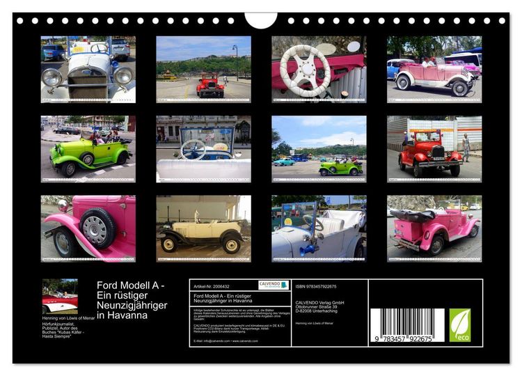 Produktbild: Ford Modell A - Ein r&uuml;stiger Neunzigj&auml;hriger in Havanna (Wandkalender 2026 DIN A4 quer), CALVENDO Monatskalender