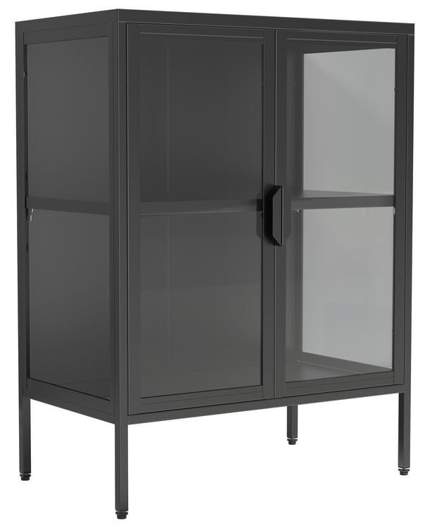 Produktbild: Stahl Glas Standvitrine Vitrine Schaukasten FlokaS
