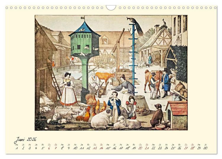 Produktbild: Alltagsleben der Biedermeier-Zeit (Wandkalender 2026 DIN A3 quer), CALVENDO Monatskalender
