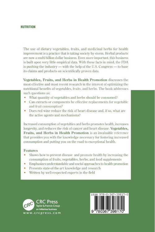 Produktbild: Vegetables, Fruits, and Herbs in Health Promotion