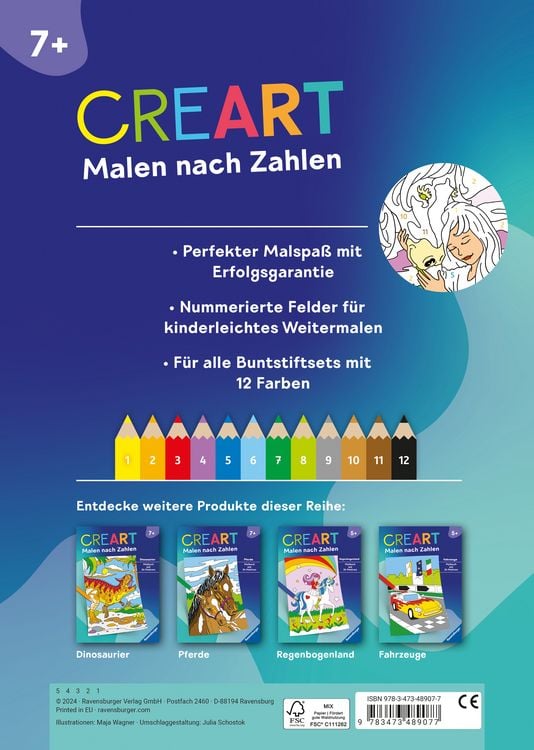 Produktbild: CreArt Malen nach Zahlen ab 7: Pferdetr&auml;ume