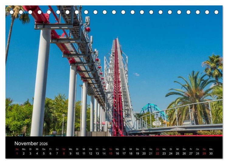 Produktbild: Made for Fear - Der Achterbahnkalender (Tischkalender 2026 DIN A5 quer), CALVENDO Monatskalender