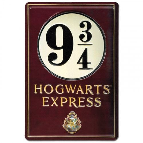 Produktbild: HARRY POTTER - Blechschild Pr&auml;gung - Platform 9 3/4