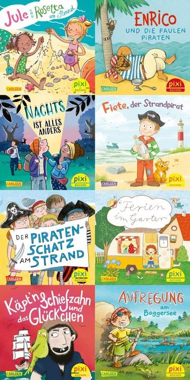 Produktbild: Pixi-8er-Set 289: Ferien- und Strandgeschichten (8x1 Exemplar)