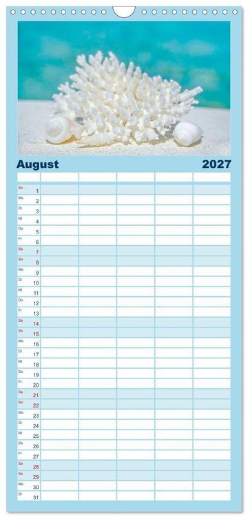 Produktbild: Familienplaner 2027 - Malediven - die Sehnsucht nach dem Paradies mit 5 Spalten (Wandkalender, 21 x 45 cm) CALVENDO