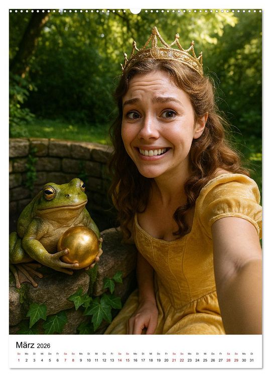 Produktbild: M&auml;rchenhafte Selfies (hochwertiger Premium Wandkalender 2026 DIN A2 hoch), Kunstdruck in Hochglanz