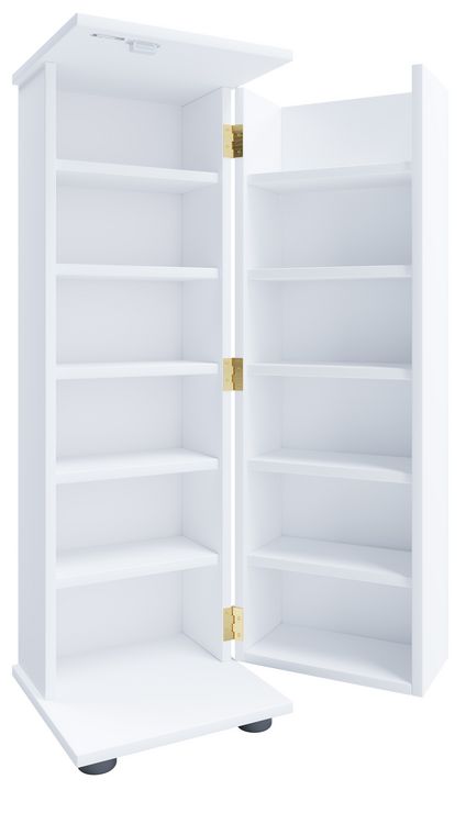 Produktbild: Holz Schrank CD DVD Regal abschlie&szlig;bar Engalo L
