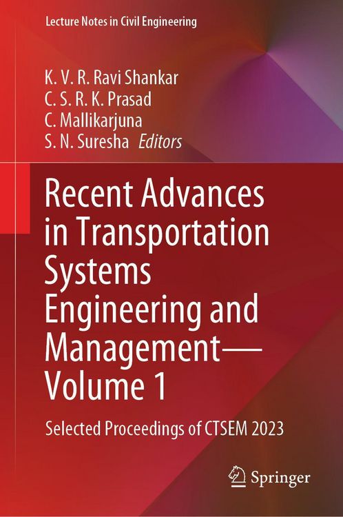 Produktbild: Recent Advances in Transportation Systems Engineering and Management-Volume 1