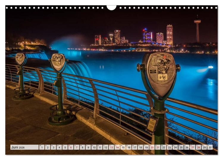 Produktbild: NIAGARAF&Auml;LLE Idyllische Impressionen bei Tag und Nacht (Wandkalender 2026 DIN A3 quer), CALVENDO Monatskalender
