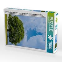 Produktbild: CALVENDO Puzzle April: Mitte April ist es schon warm und die Eiche steht im wunderbaren Gr&uuml;n. 1000 Teile Lege-Gr&ouml;&szlig;e 48 x 64 cm Foto-Puzzle Bild von Ingo Gerlach GDT