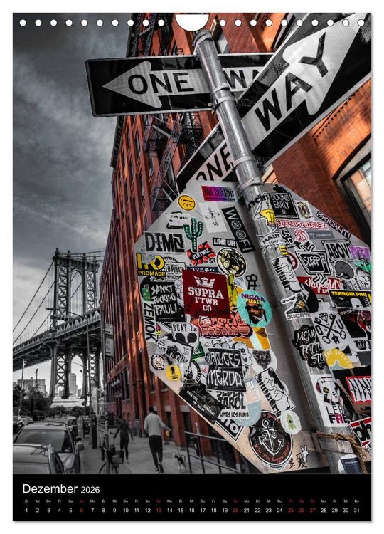 Produktbild: New York City - Color Glow Edition (Wandkalender 2026 DIN A4 hoch), CALVENDO Monatskalender