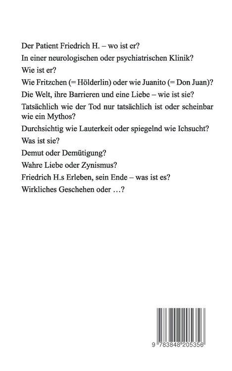 Produktbild: Aufzeichnungen des Patienten Friedrich H. (Poet)