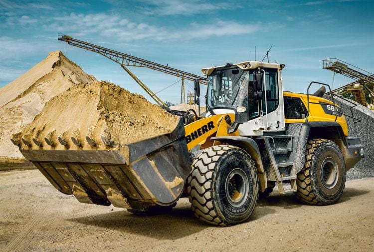 Produktbild: Schmidt 56552 - LIEBHERR Radlader L580, Puzzle mit Poster, 200 Teile aus NATPAX&reg; Graspappe