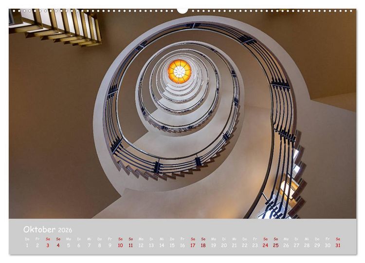 Produktbild: Hamburger Treppenspiralen (hochwertiger Premium Wandkalender 2026 DIN A2 quer), Kunstdruck in Hochglanz