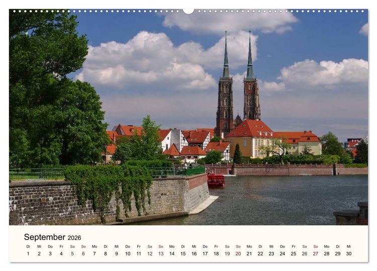 Produktbild: Die Dominsel - Historisches Zentrum der Stadt Breslau (Wandkalender 2026 DIN A2 quer), CALVENDO Monatskalender