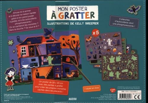 Produktbild: Ma maison hant&eacute;e &agrave; animer : mon poster &agrave; gratter