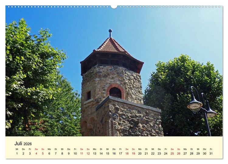 Produktbild: Willkommen in Bensheim an der Bergstra&szlig;e (hochwertiger Premium Wandkalender 2026 DIN A2 quer), Kunstdruck in Hochglanz