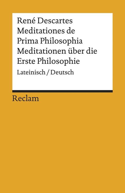 Produktbild: Meditationes de Prima Philosophia / Meditationen &uuml;ber die Erste Philosophie