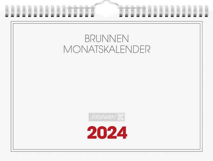Produktbild: Brunnen Monatskalender A4quer 1S/1Monat