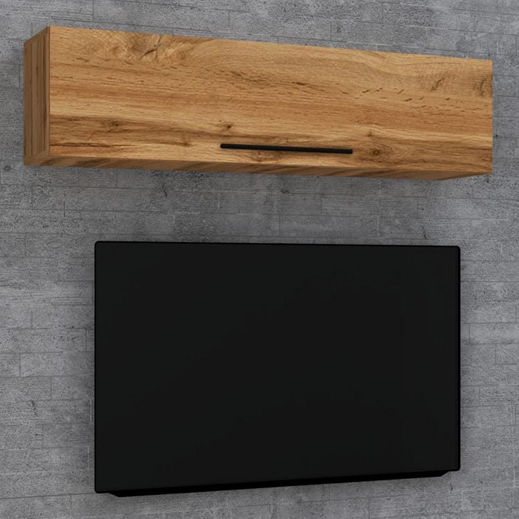 Produktbild: Holz Wandregal Wandschrank Klappschrank Arila XL